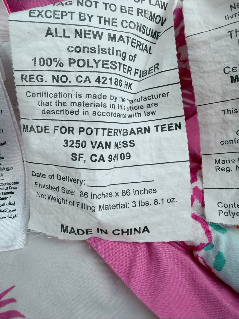 Lilly Pulitzer x Pottery Barn Teen Orchid Reversible Comforter Only Full/Queen